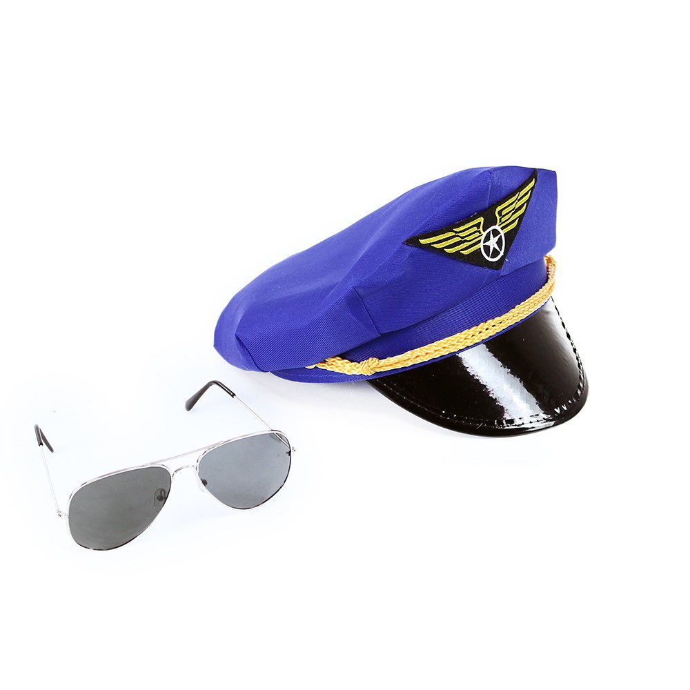 RAPPA Sada čepice pilot s brýlemi pro dospělé