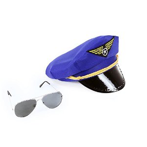 RAPPA Sada čepice pilot s brýlemi pro dospělé