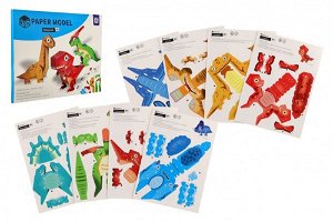 Teddies Modely 3D papírové dinosauři 8 ks v sáčku