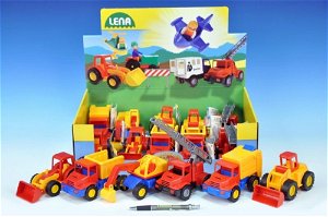 Lena Auto mini Compact stavební plast 12cm asst 3 druhů 10ks v boxu