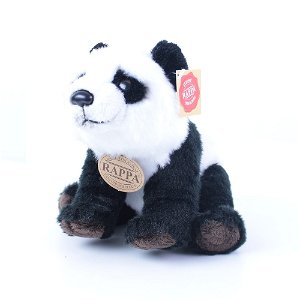 RAPPA Plyšová panda sedící nebo stojící 22 cm ECO-FRIENDLY