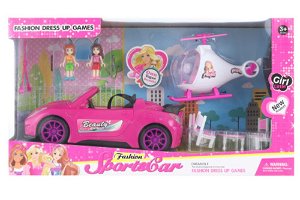 Popron Auto pro panenky s vrtulníkem