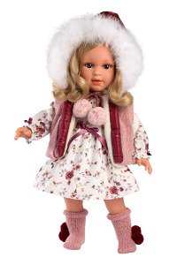 Llorens 54037 LUCIA - realistická panenka s měkkým látkovým tělem - 40 cm