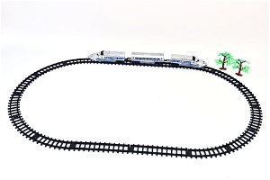 Mac Toys Vlaková dráha, stříbrná, 111cm