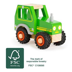 small foot by Legler Small Foot Dřevěný traktor zelený