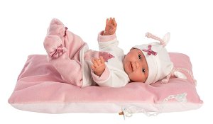 Llorens 26312 NEW BORN HOLČIČKA - realistická panenka miminko s celovinylovým tělem - 26 cm