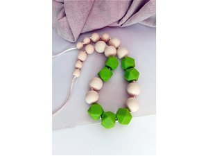  MIMIKOI - Kojící korále zelené kostičky