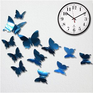 Popron Zrcadlový motýl 12 ks - modrý