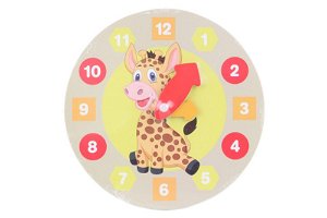 Popron Dřevěné hodiny - žirafa