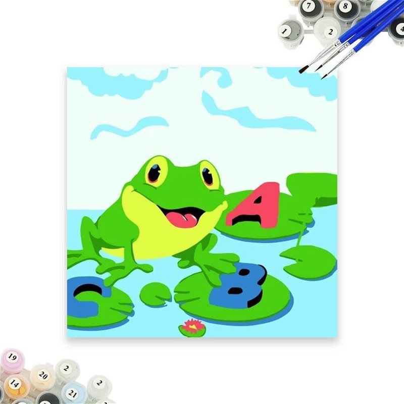 Popron Malování podle čísel pro děti - žabka