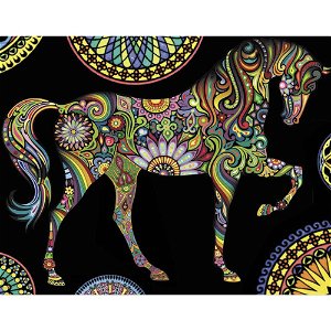 Colorvelvet Sametový obrázek Mandala kůň 47x35cm