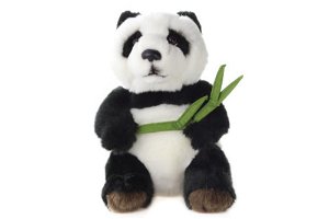 Popron Plyš Panda s listem 18 cm