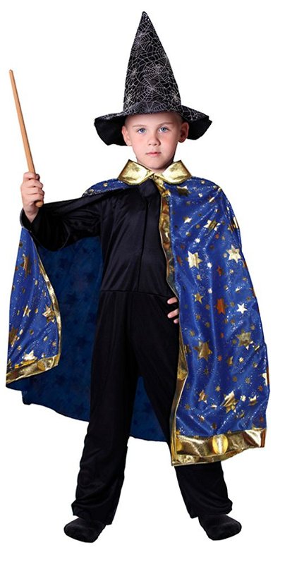 RAPPA Dětský kostým kouzelnický plášť černý