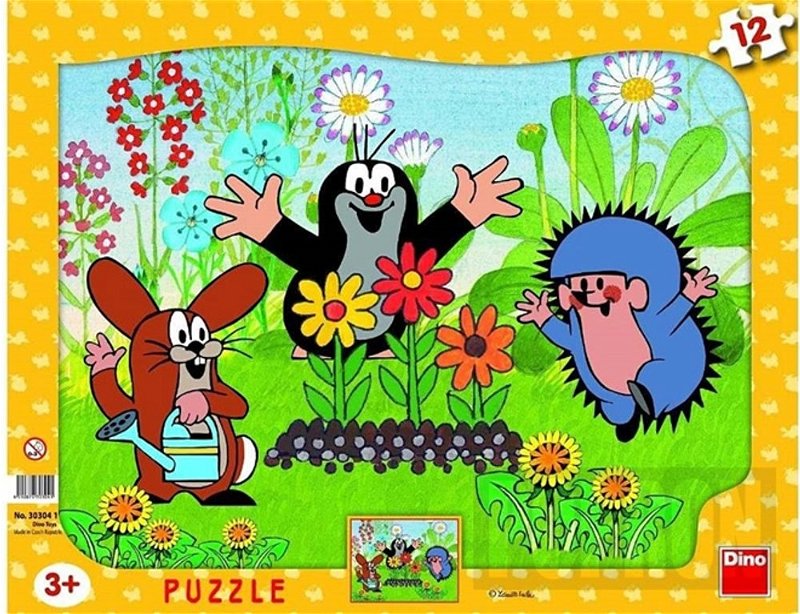 Popron Puzzle deskové tvary Krtek zahradník