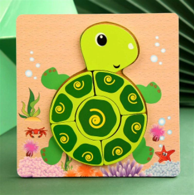 Popron Dřevěné puzzle pro nejmenší - želva