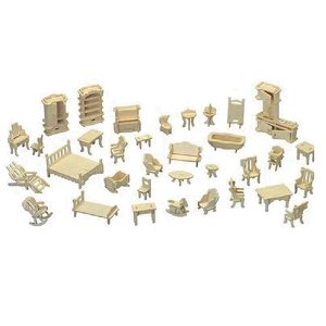 Woodcraft construction kit Woodcraft Dřevěné 3D puzzle nábytek set