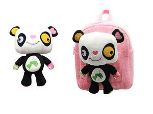 Popron Discovery baby - Batůžek do školky s hračkou Panda