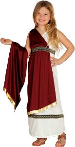 Fiestas Guirca Dívčí maškarní kostým Římský kostým Věk 7 - 9 let