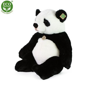 RAPPA Plyšová panda sedící 46 cm ECO-FRIENDLY