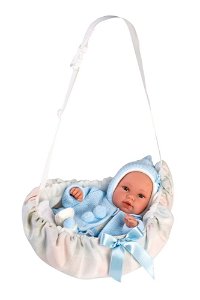 Llorens 63641 NEW BORN - realistická panenka miminko se zvuky a měkkým látkovým tělem - 36 cm