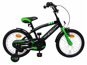 Amigo Dětské kolo AMIGO BMX Fun černá/zelená 16