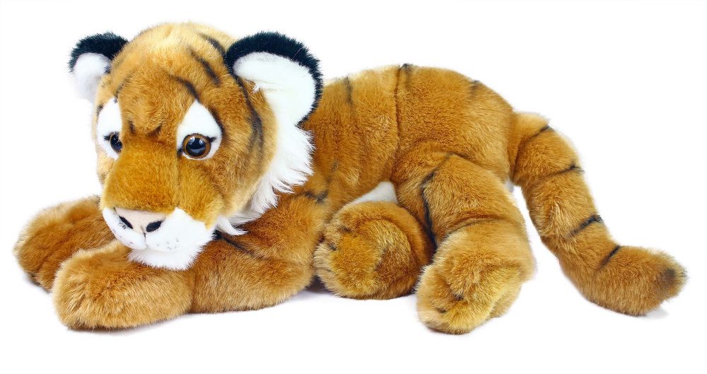 RAPPA Plyšový tygr ležící 40 cm ECO-FRIENDLY