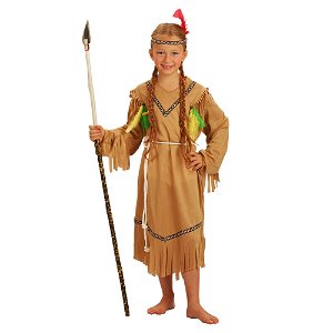 RAPPA Dětský kostým indiánka s čelenkou (S)