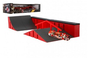 Teddies Skatepark - skateboard prstový šroubovací plast 9cm v krabici 44x10x18cm