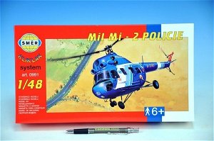 Směr Model Kliklak Vrtulník Mil Mi 2 - Policie 27,6x30cm v krabici 34x19x5,5cm