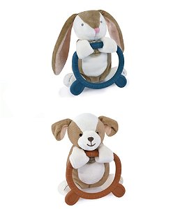 Doudou et Compagnie Paris Doudou Plyšová hračka s kousátkem HOULAHOP 1 ks králíček