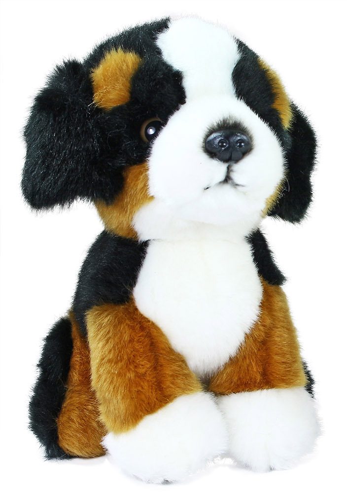 RAPPA Plyšový bernský salašnický pes sedící 18 cm ECO-FRIENDLY