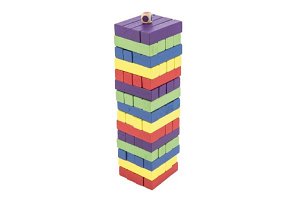 RAPPA Hra věž dřevěná 60ks barevná
