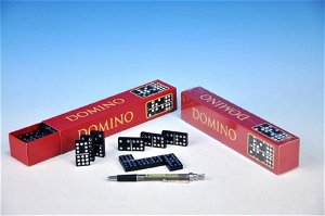Detoa Domino společenská hra dřevo 55ks v krabičce 23,5x3,5x5cm