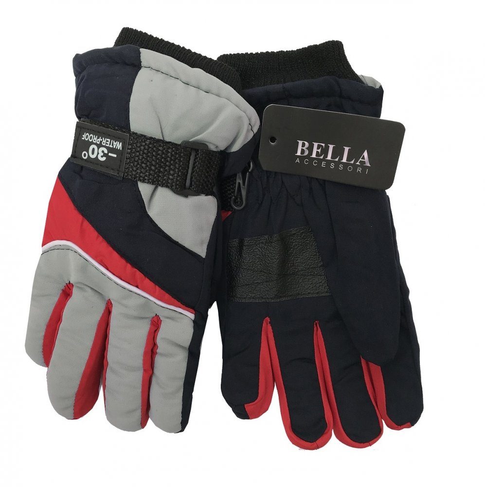 Bella Accessori Dětské zimní rukavice Bella Accessori 9011S-6 šedá