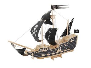 Woodcraft construction kit Woodcraft Dřevěné 3D puzzle pirátská loď