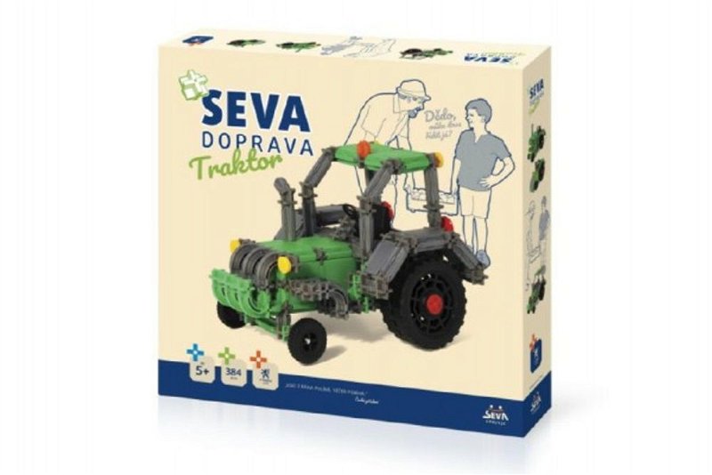 Vista Stavebnice Seva Doprava Traktor plast 384 dílků v krabici 35x33x5cm 5+