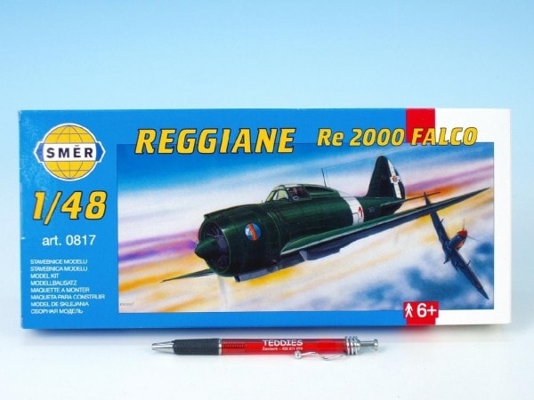 Směr Model Reggiane RE 2000 Falco 1:48 16,1x22cm v krabici 31x13,5x3,5cm