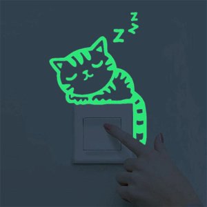 Popron Svítící nálepky nad vypínač - kočička