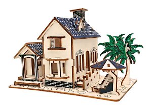 Woodcraft construction kit Woodcraft Dřevěné 3D puzzle Dům na pláži