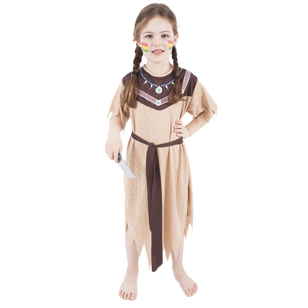 RAPPA Dětský kostým Indiánka s páskem (S)