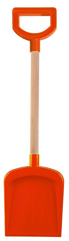Androni Lopata s dřevěnou násadou a rukojetí - délka 53 cm, červená