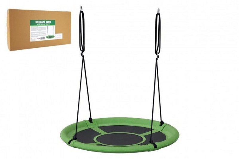 Teddies Houpací kruh zelený 100 cm látková výplň v krabici 73x37x7cm