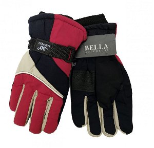 Bella Accessori Dětské zimní rukavice Bella Accessori 9011S-8 červená