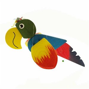 Česká dřevěná hračka Papoušek velký