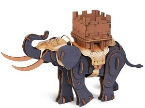 RoboTime Dřevěná skládačka Bojovný slon