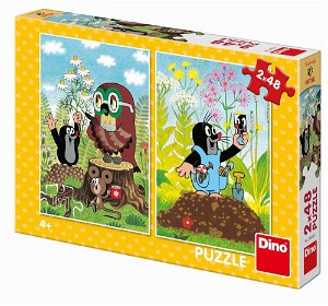 Dino Krtek na mýtině 2X48 Puzzle
