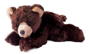 RAPPA Plyšový medvěd ležící 32 cm ECO-FRIENDLY