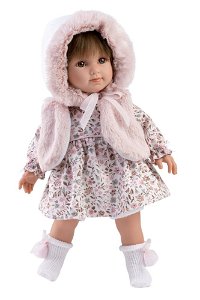 Llorens 53546 SARA - realistická panenka s měkkým látkovým tělem - 35 cm