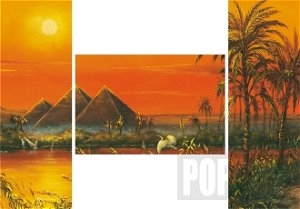 Popron Triptych puzzle Dojmy z Egypta 3x500 dílů