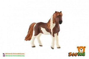 ZOOted Kůň domácí Shetlandský pony zooted plast 12cm v sáčku